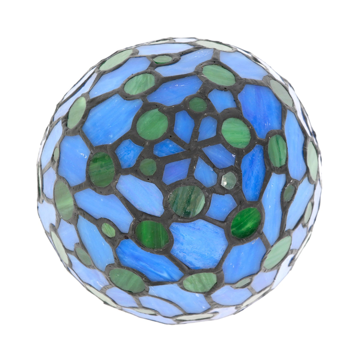 Blue and Green Tiffany Style Stained Glass Lampshade