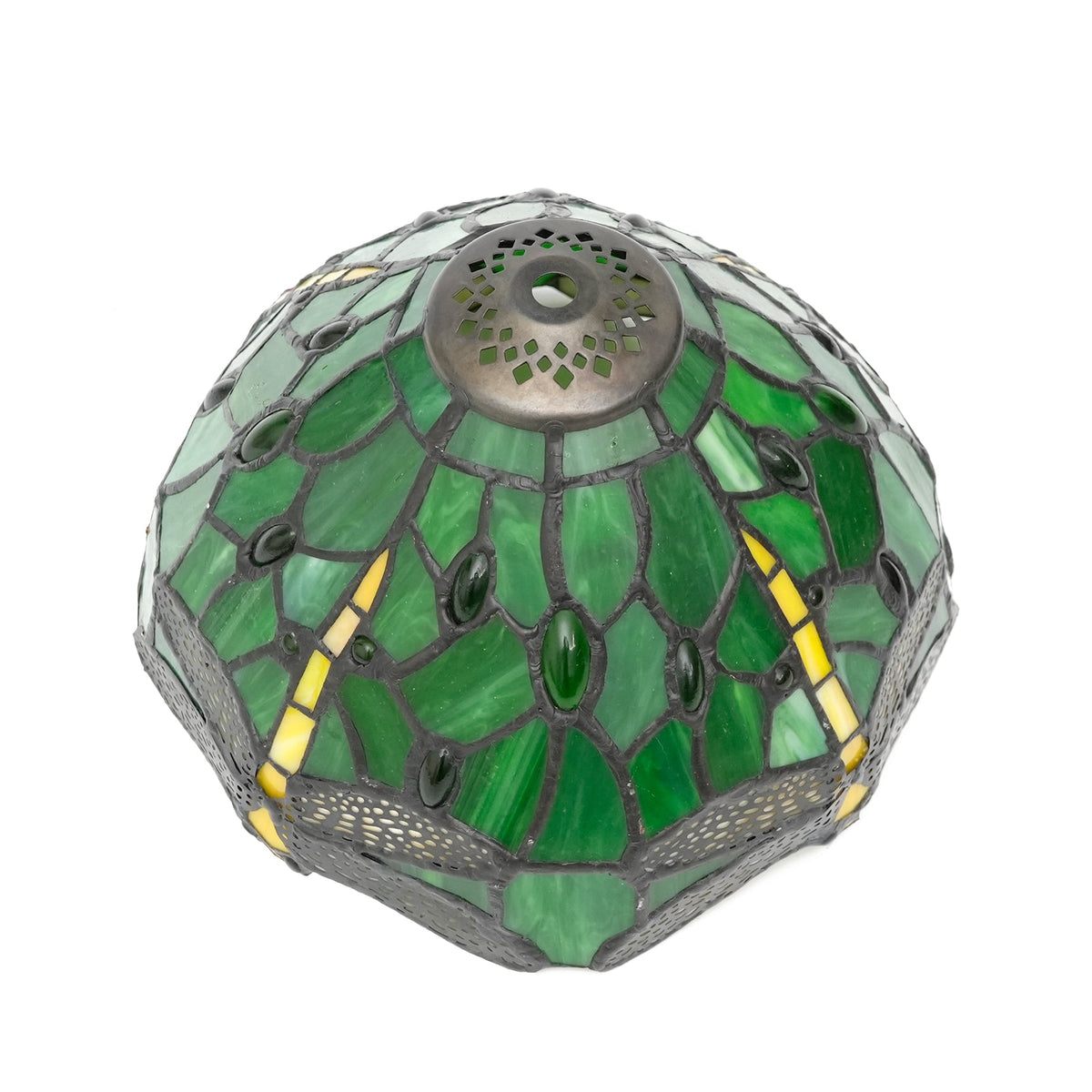 Emerald Green Dragonfly Tiffany Stained Glass Lampshade