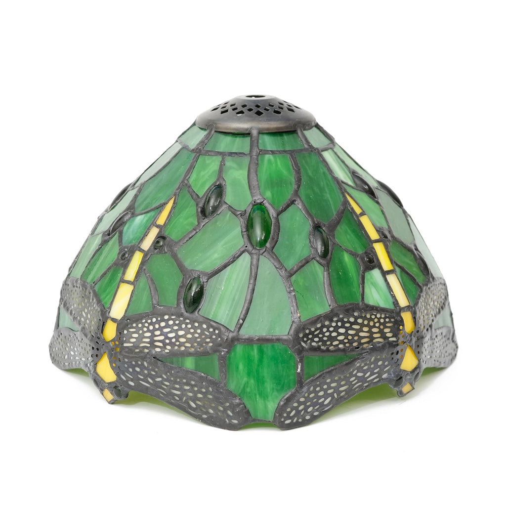 Emerald Green Dragonfly Tiffany Stained Glass Lampshade