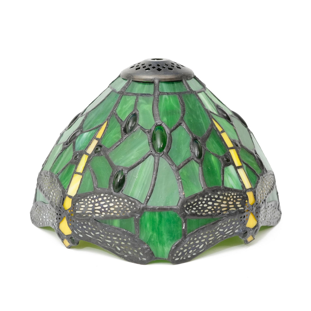 Emerald Green Dragonfly Tiffany Stained Glass Lampshade