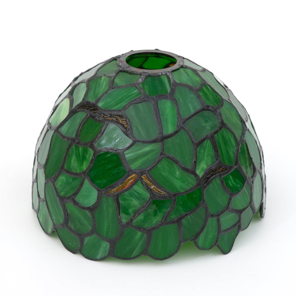 Green Tiffany Lampshade with Leaf Pattern