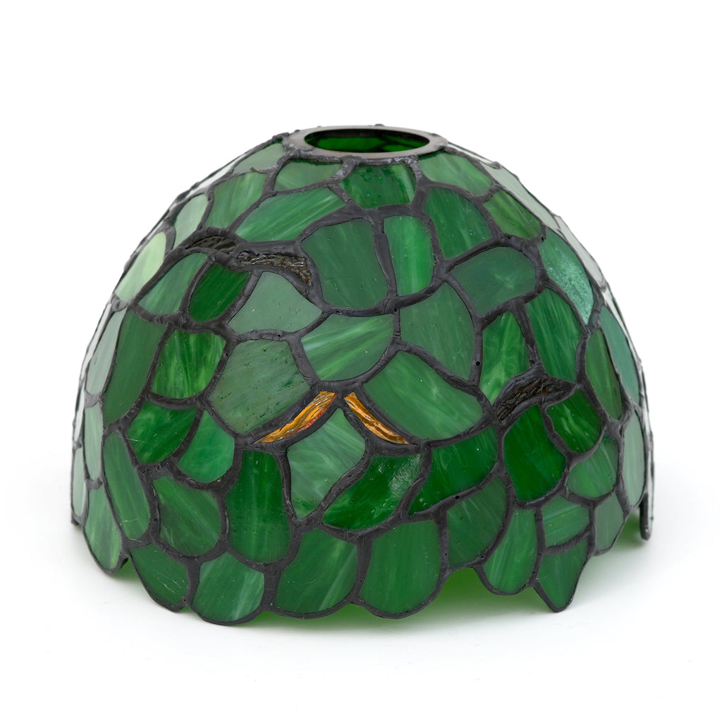 Green Tiffany Lampshade with Leaf Pattern