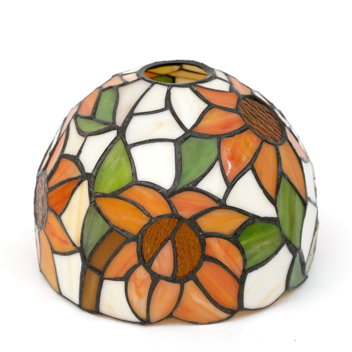 Orange Sunflower Stained Glass Tiffany Pendant Light