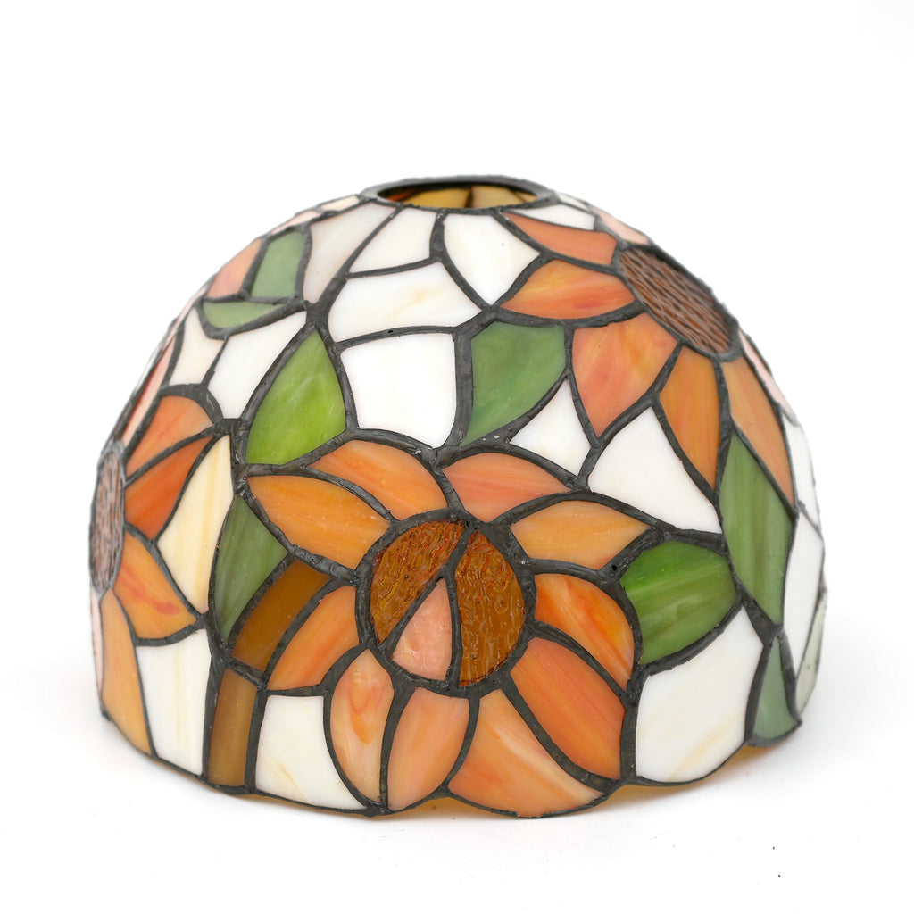 Orange Sunflower Stained Glass Tiffany Pendant Light