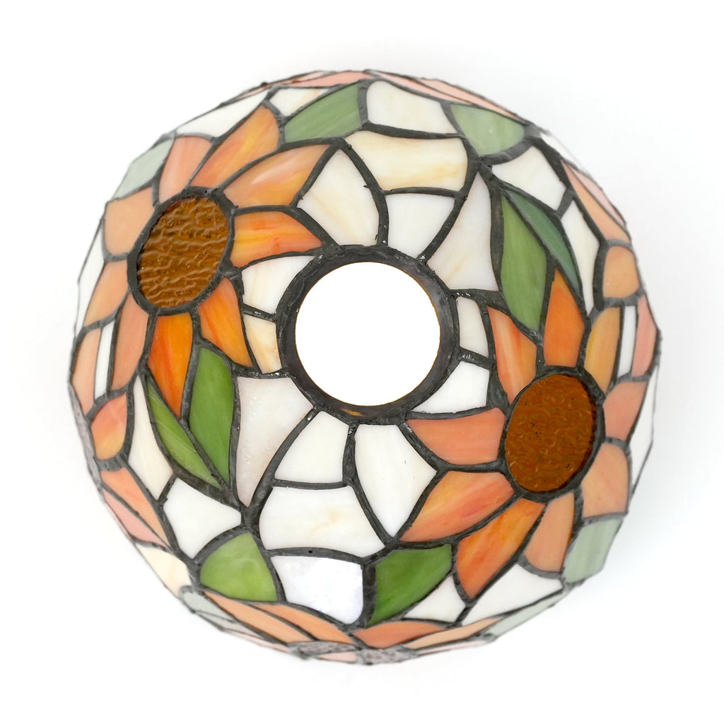 Orange Sunflower Stained Glass Tiffany Pendant Light