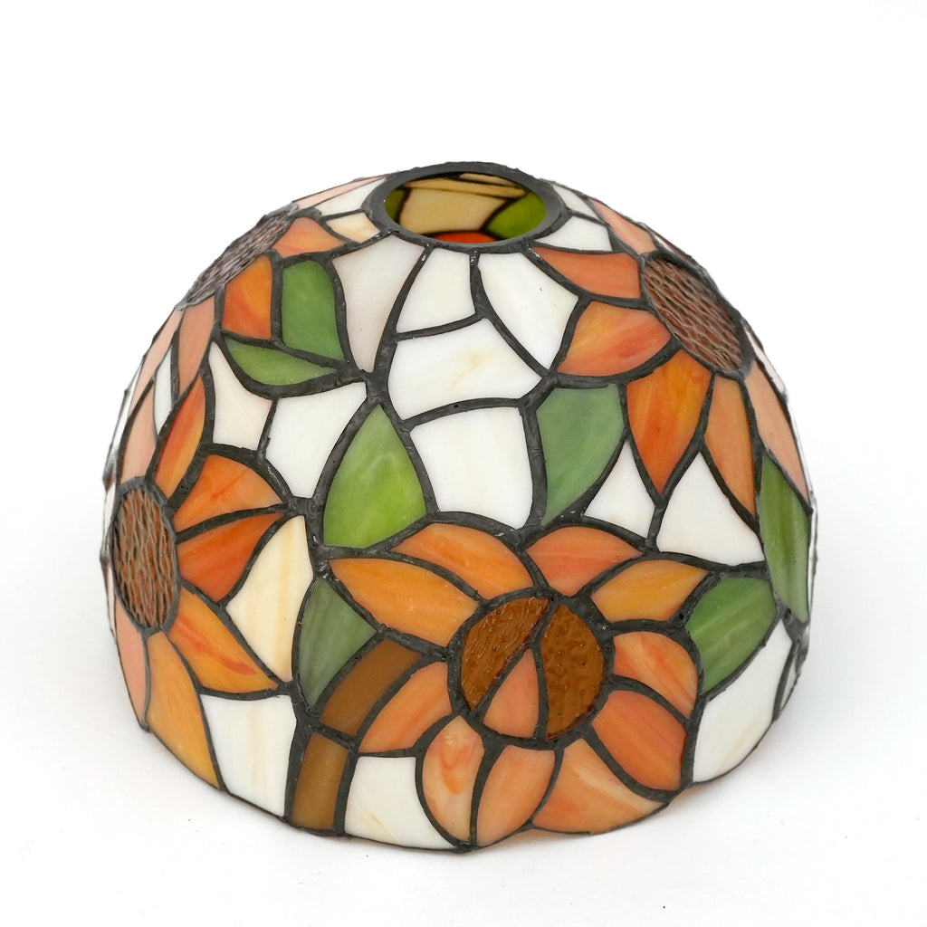 Orange Sunflower Stained Glass Tiffany Pendant Light