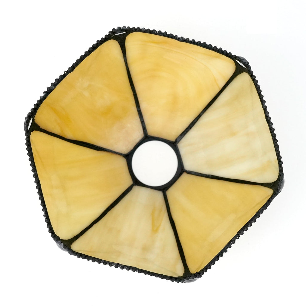 Tiffany Style Amber Tinted Glass Lampshade