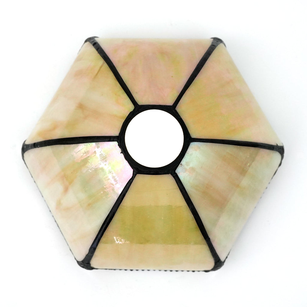 Tiffany Style Amber Tinted Glass Lampshade