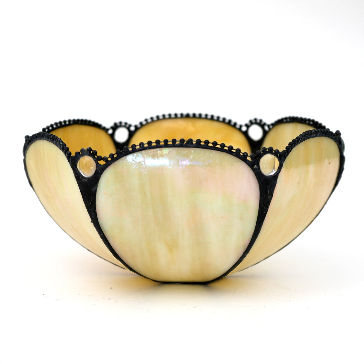 Tiffany Style Amber Tinted Glass Lampshade