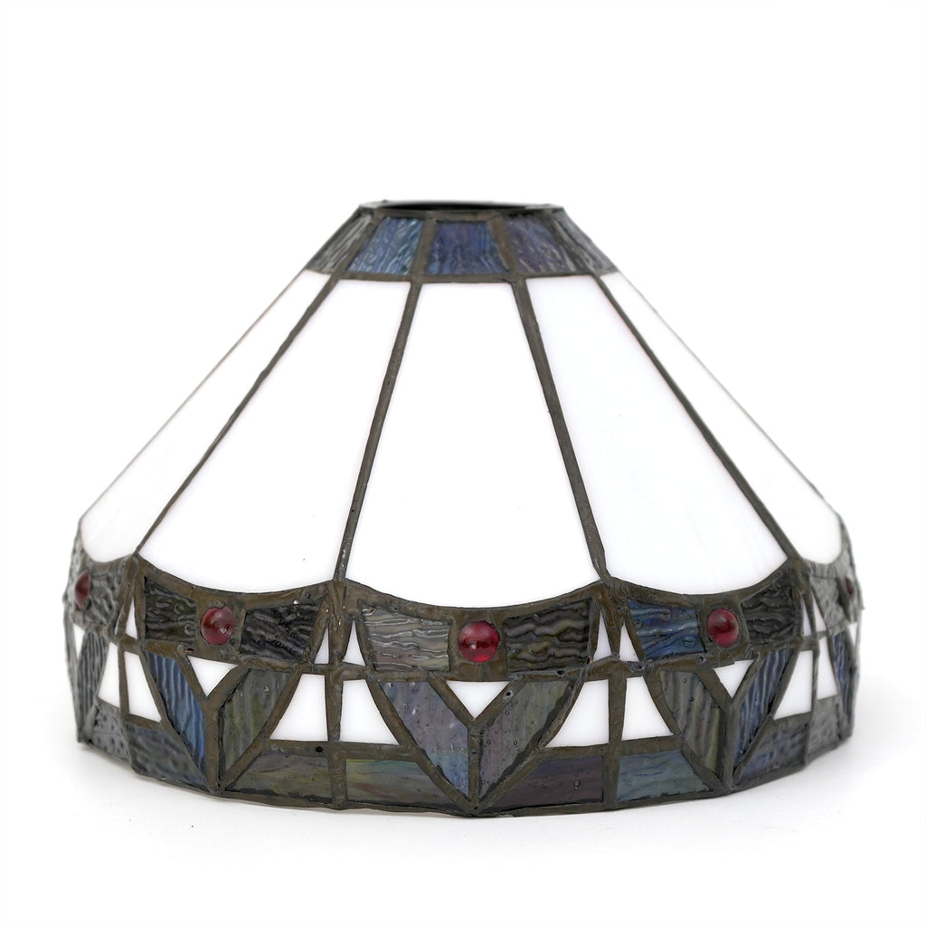 Blue Geometric Tiffany Glass Lampshade