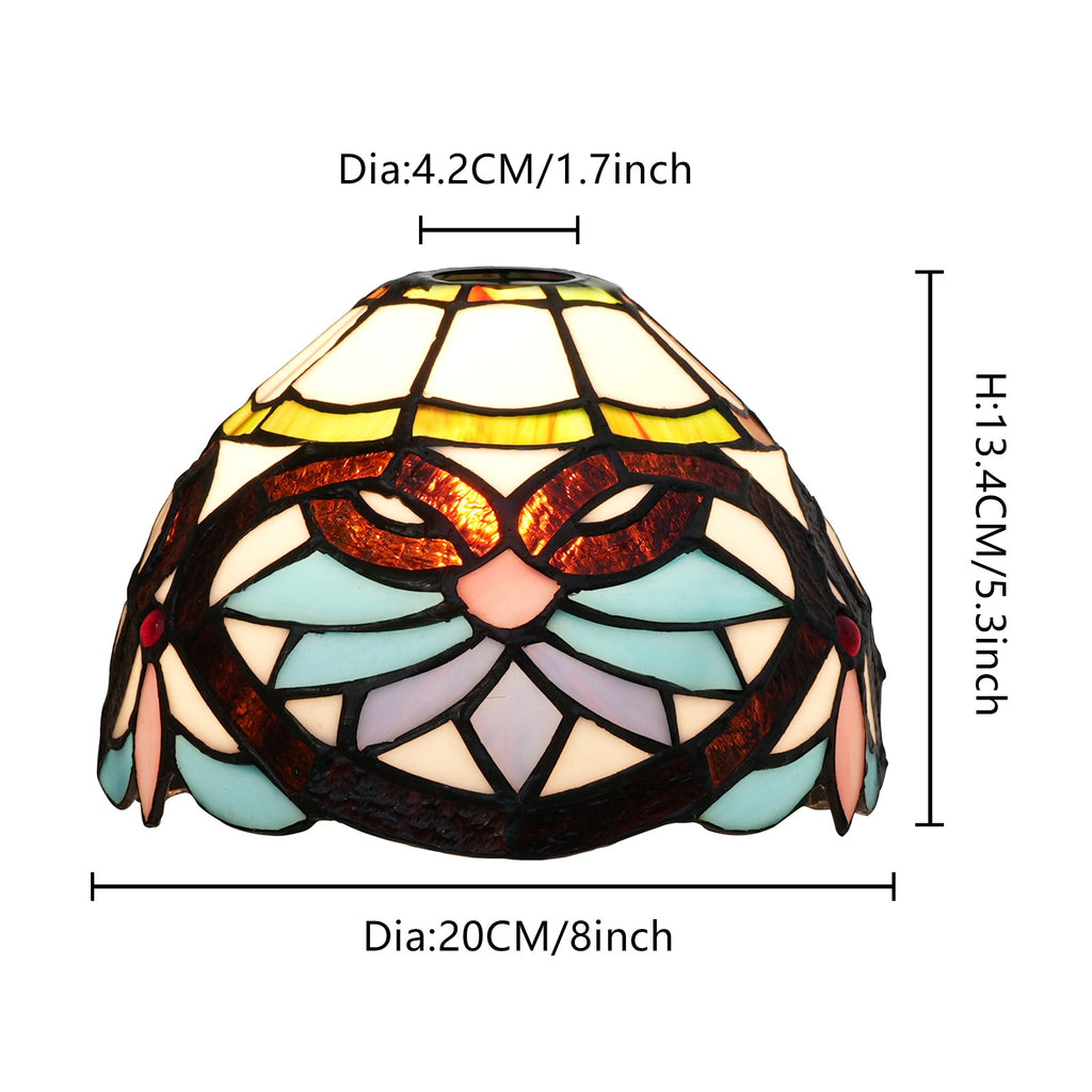 Multicolor Tiffany-Style Stained Glass Lampshade