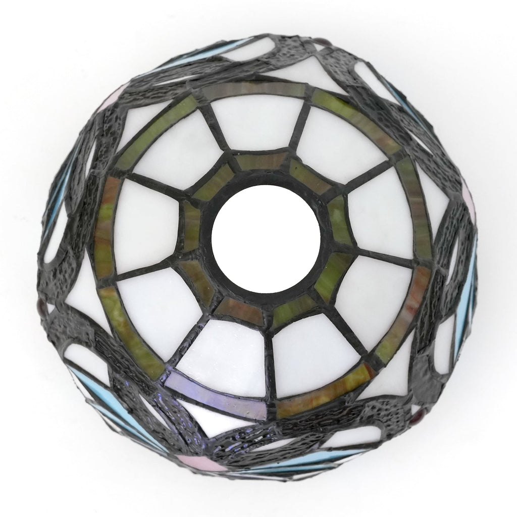 Multicolor Tiffany-Style Stained Glass Lampshade