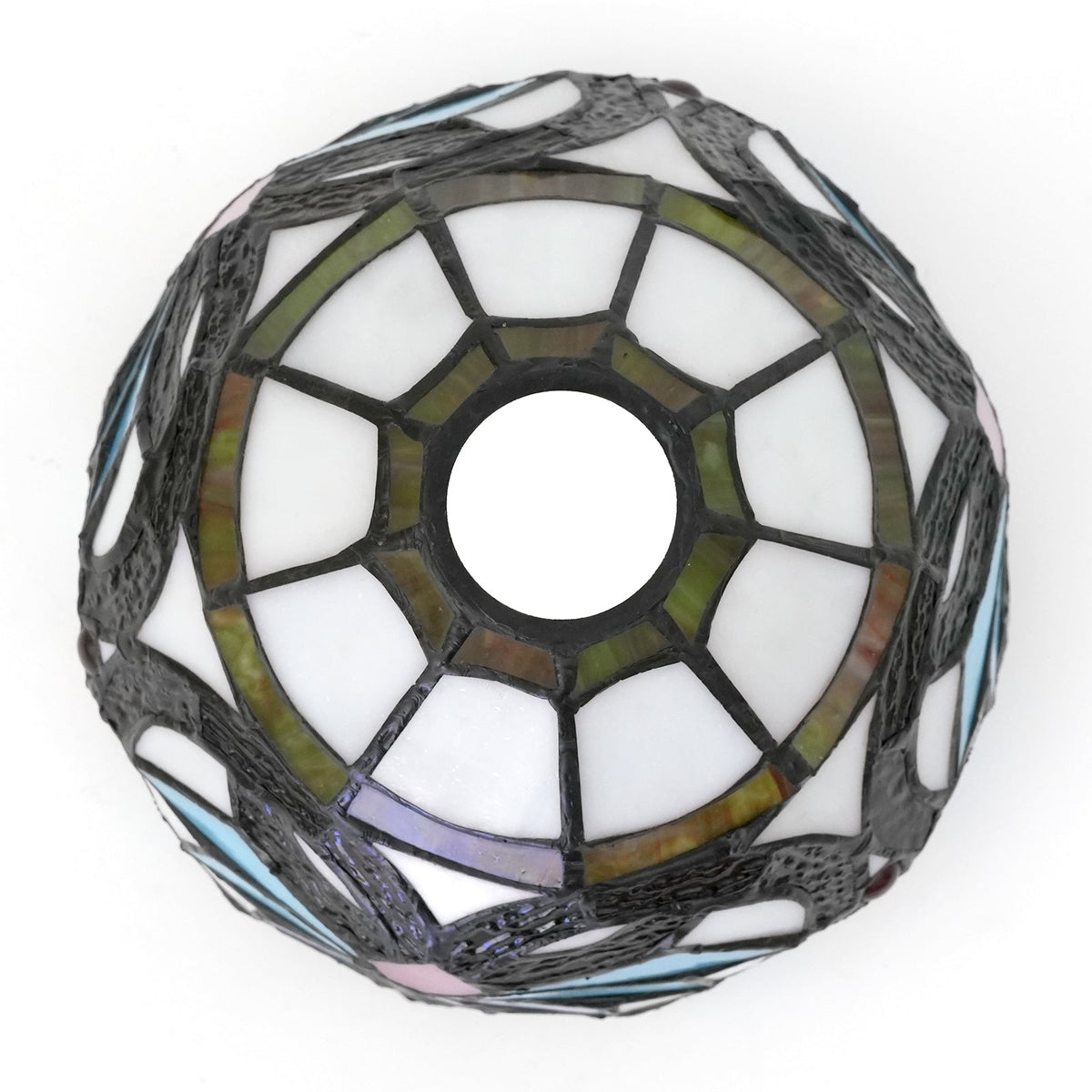 Multicolor Tiffany-Style Stained Glass Lampshade