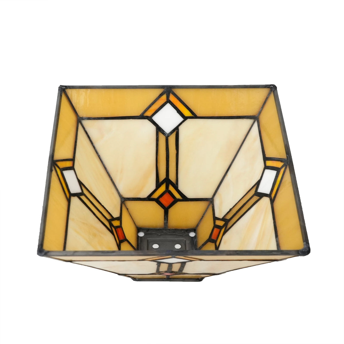 Geometric Amber Tiffany Style Stained Glass Lampshade