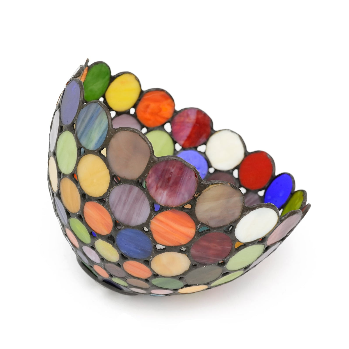 Vintage Circle Mosaic Tinted Glass Lampshade