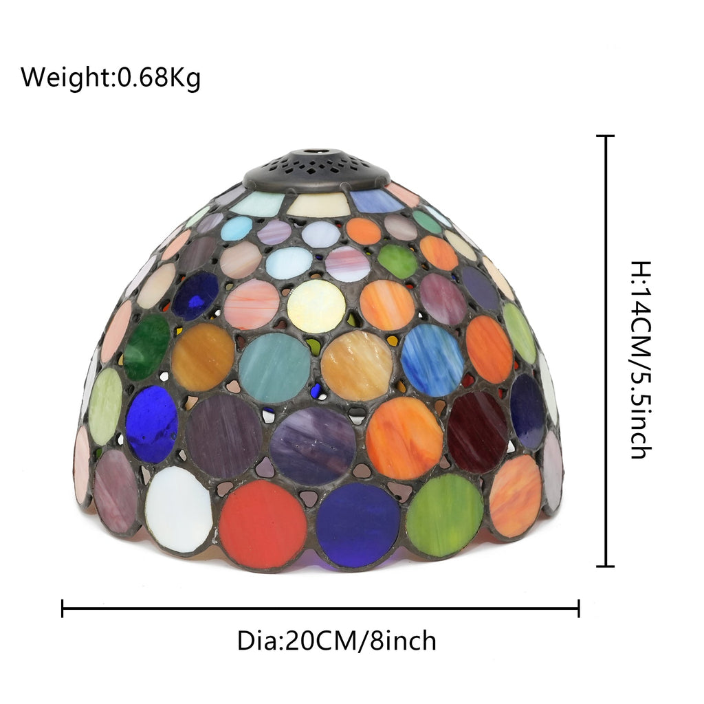 Vintage Circle Mosaic Tinted Glass Lampshade
