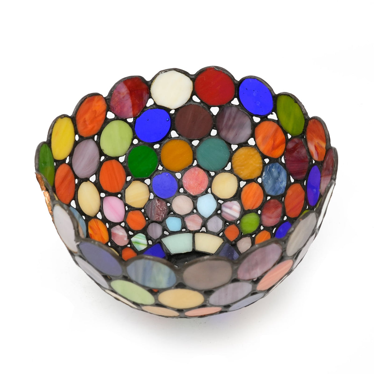 Vintage Circle Mosaic Tinted Glass Lampshade