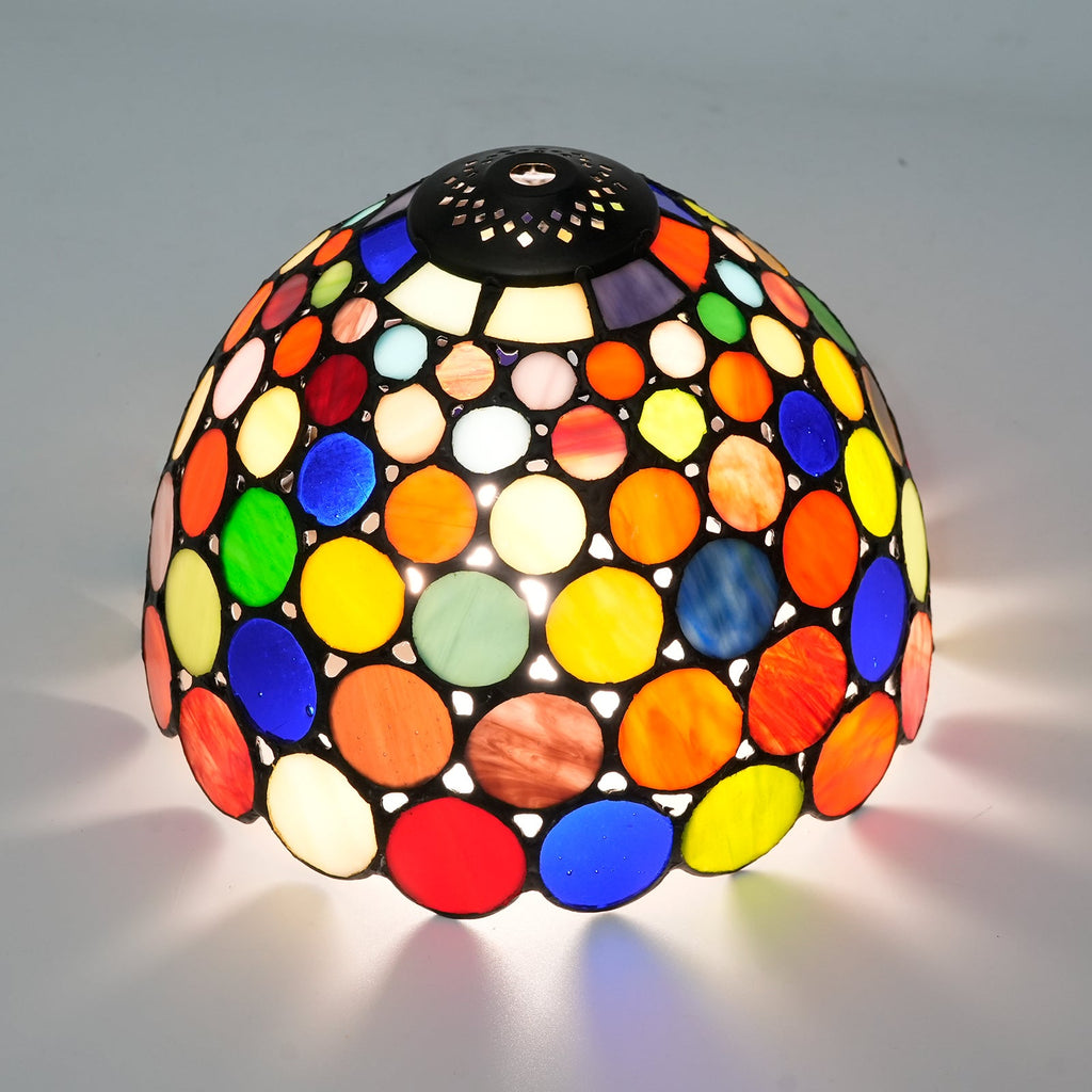 Vintage Circle Mosaic Tinted Glass Lampshade