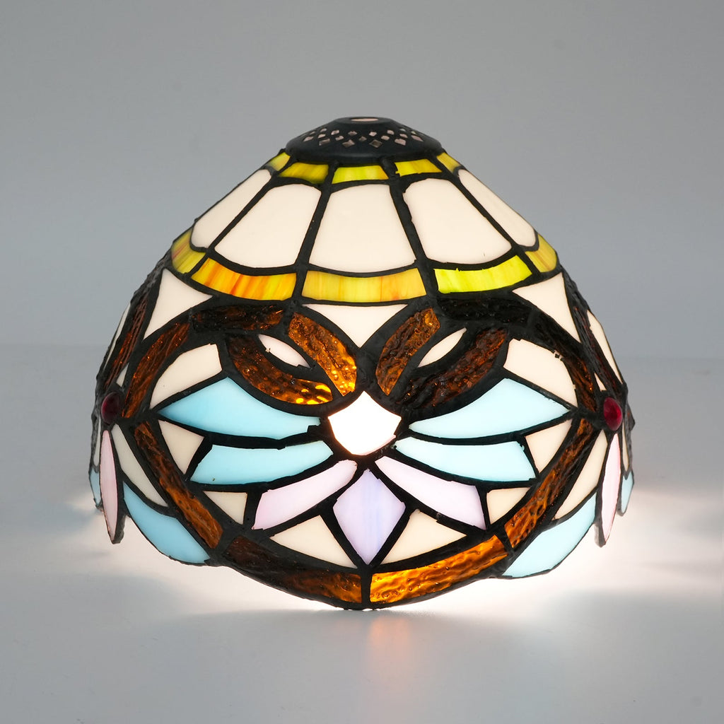 Multicolored Tinted Glass Lampshade in Tiffany Style