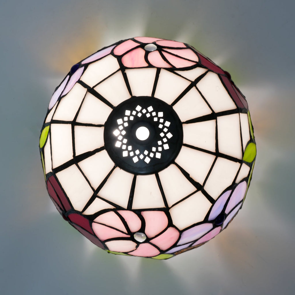Tiffany Style Floral Stained Glass Lampshade