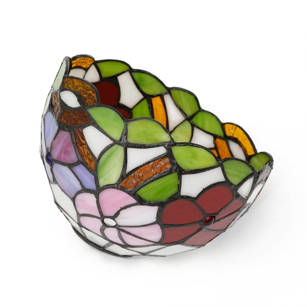 Tiffany Style Floral Stained Glass Lampshade