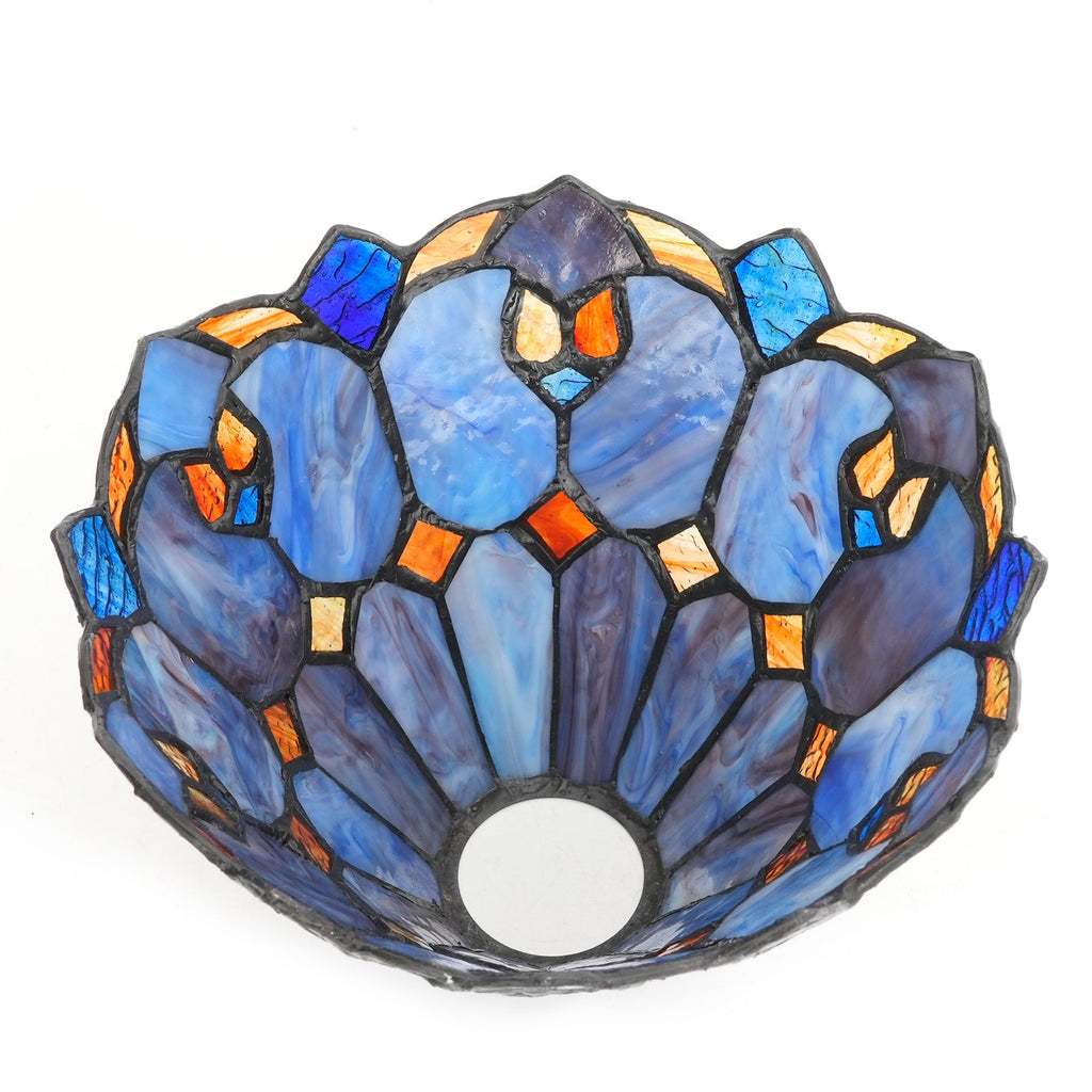 Geometric Tinted Glass Tiffany Lampshade