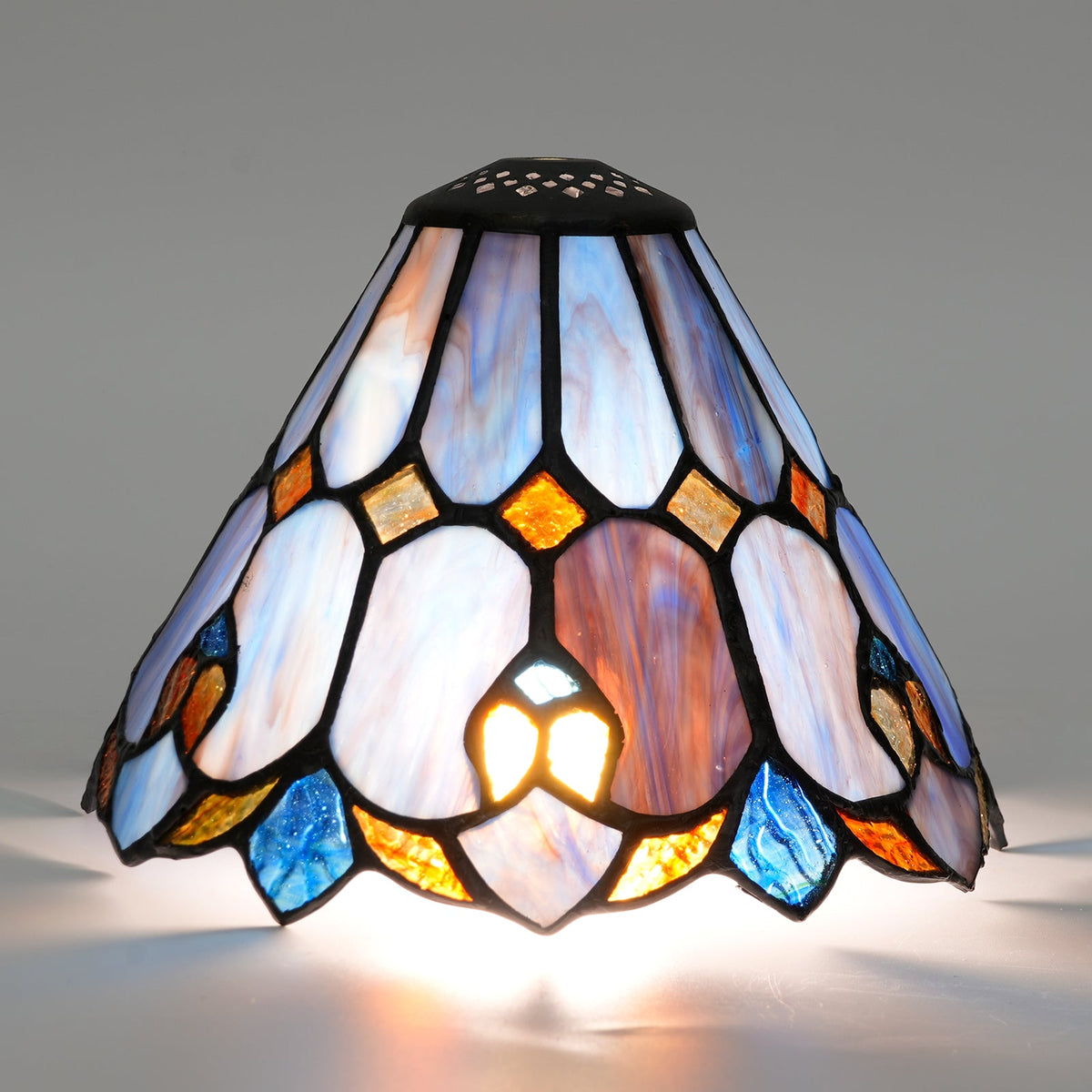 Geometric Tinted Glass Tiffany Lampshade