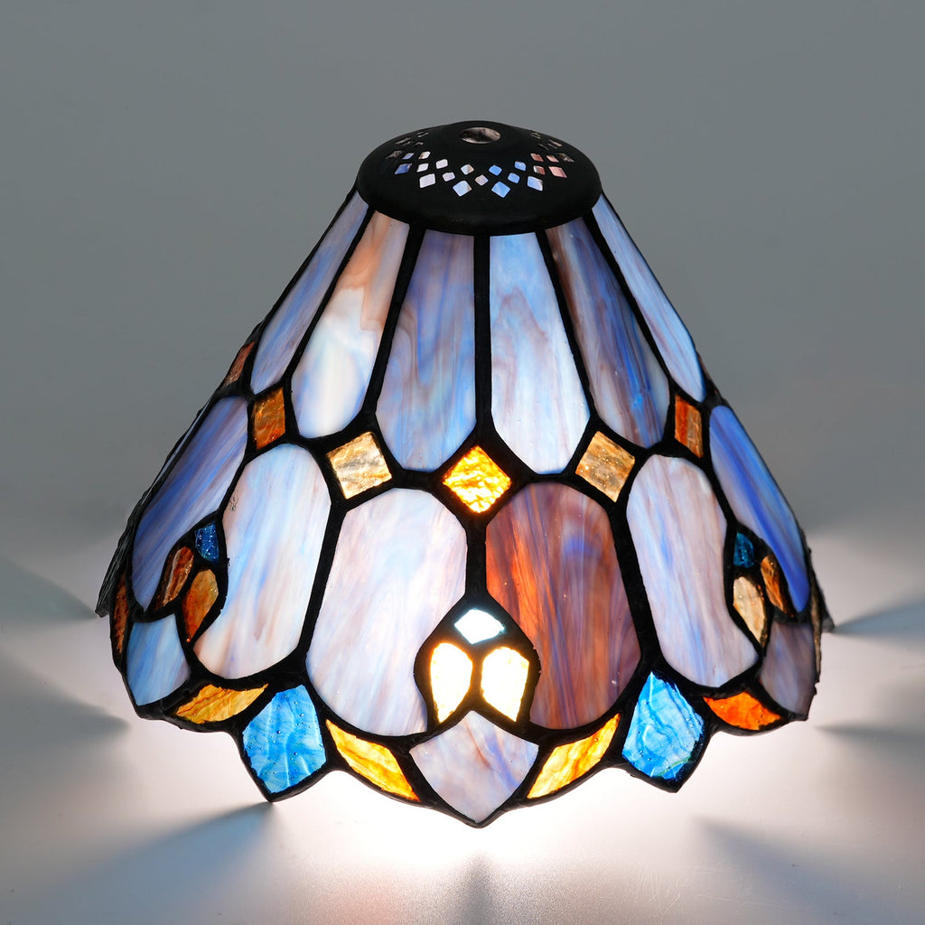 Geometric Tinted Glass Tiffany Lampshade