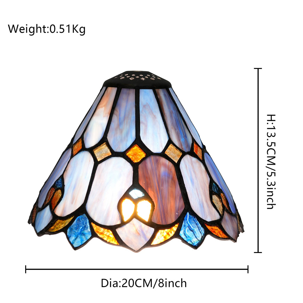 Geometric Tinted Glass Tiffany Lampshade