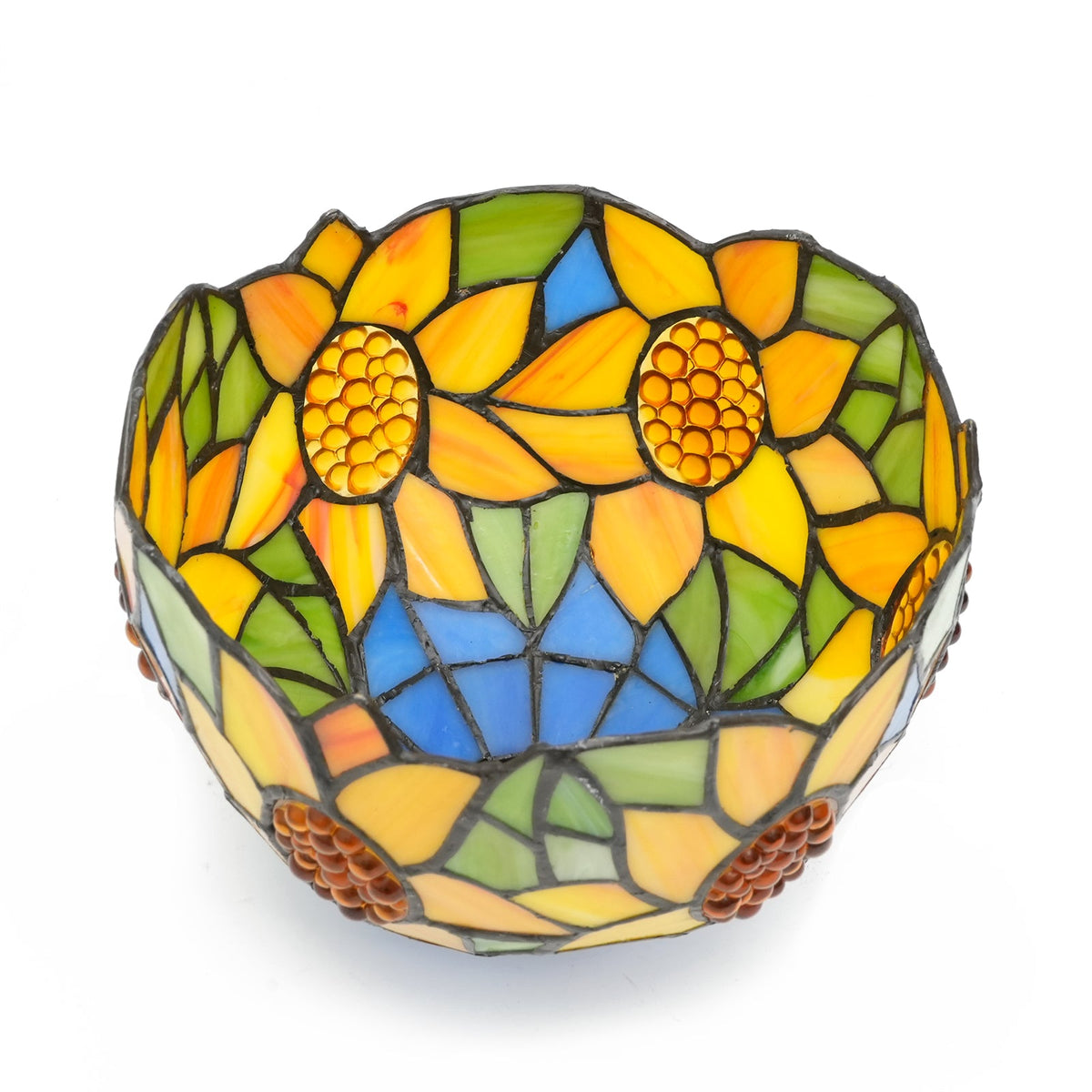 Sunflower Tiffany Style Tinted Glass Lampshade