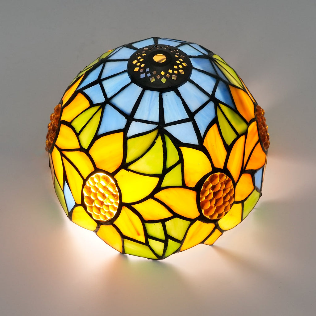 Sunflower Tiffany Style Tinted Glass Lampshade