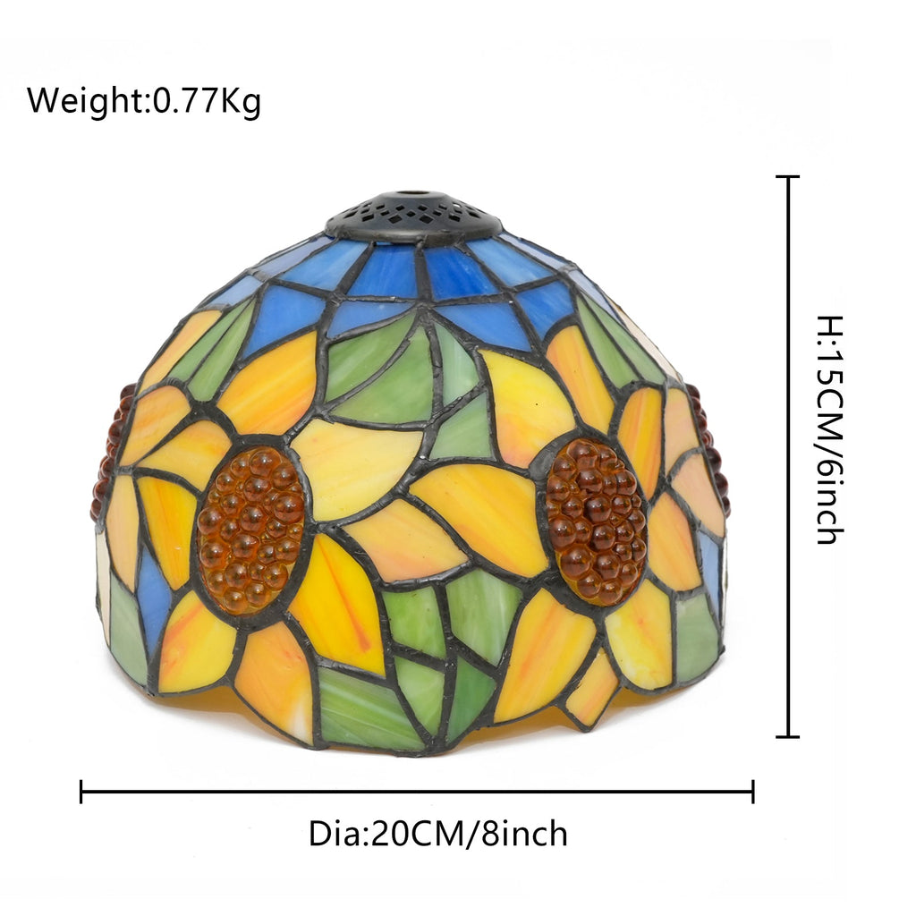 Sunflower Tiffany Style Tinted Glass Lampshade