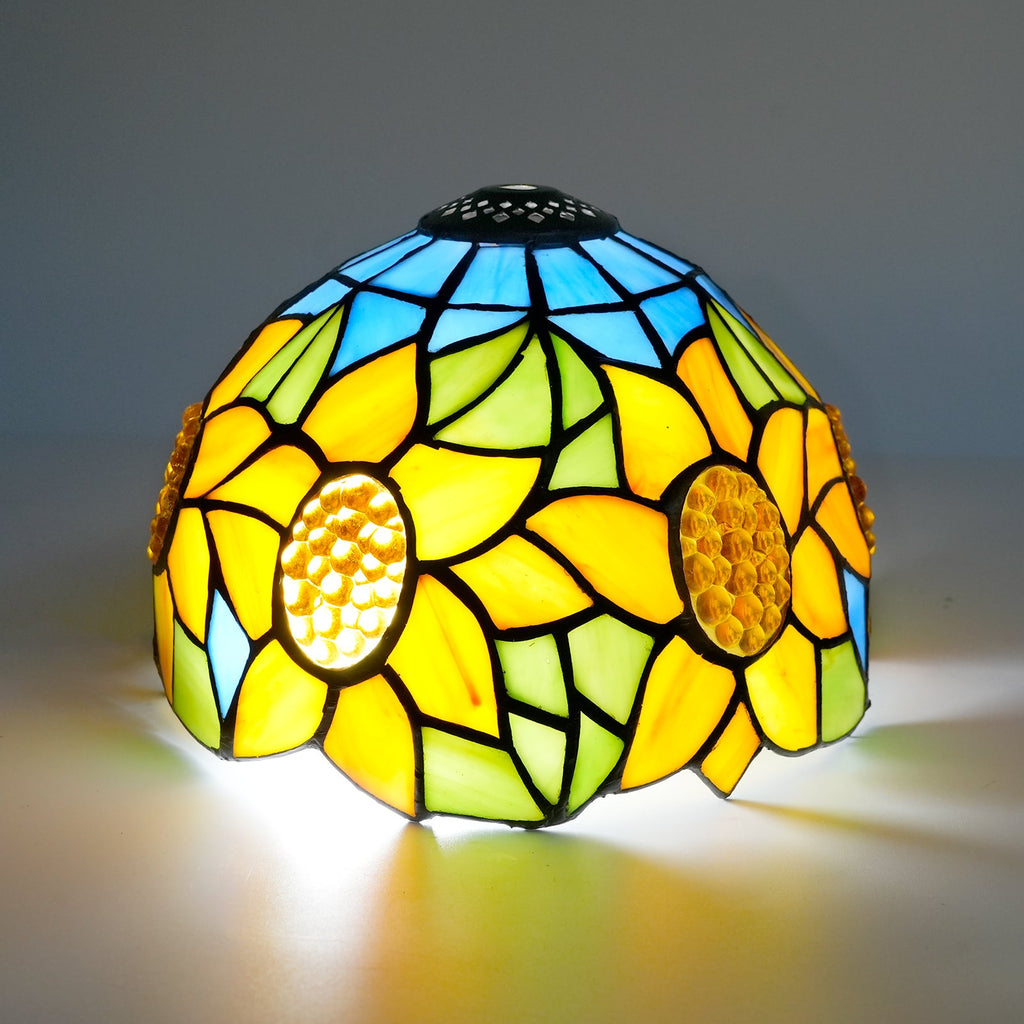 Sunflower Tiffany Style Tinted Glass Lampshade