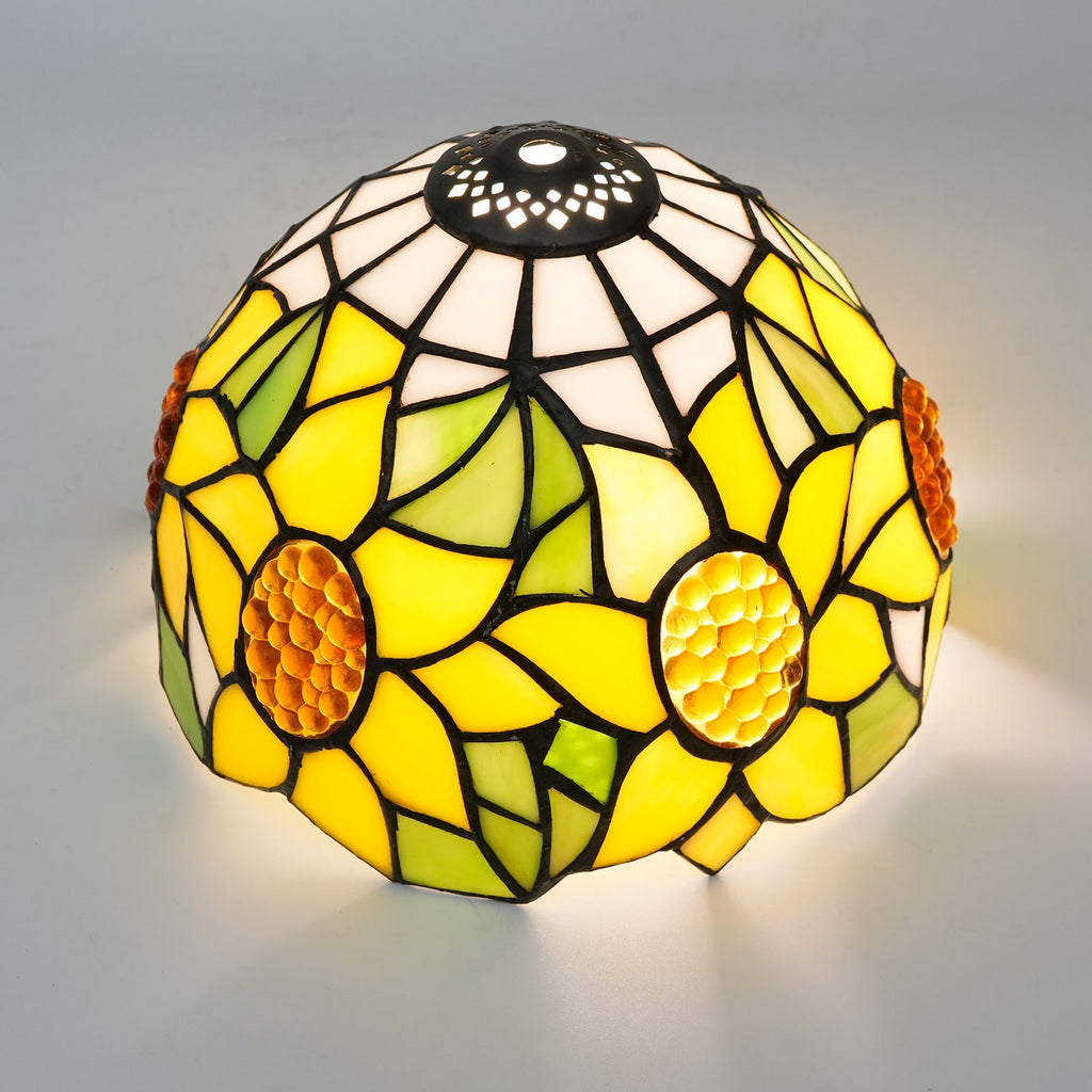 Tiffany Sunflower Pattern Tinted Glass Lampshade