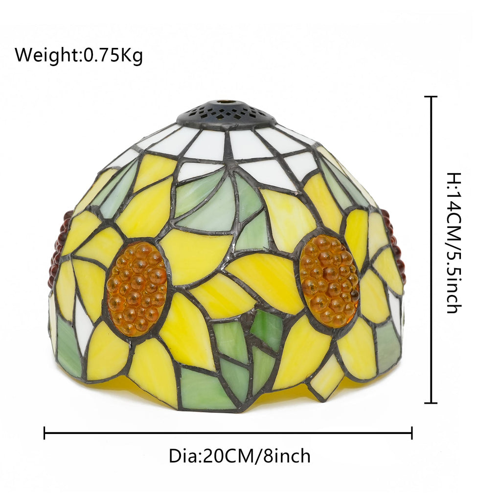 Tiffany Sunflower Pattern Tinted Glass Lampshade