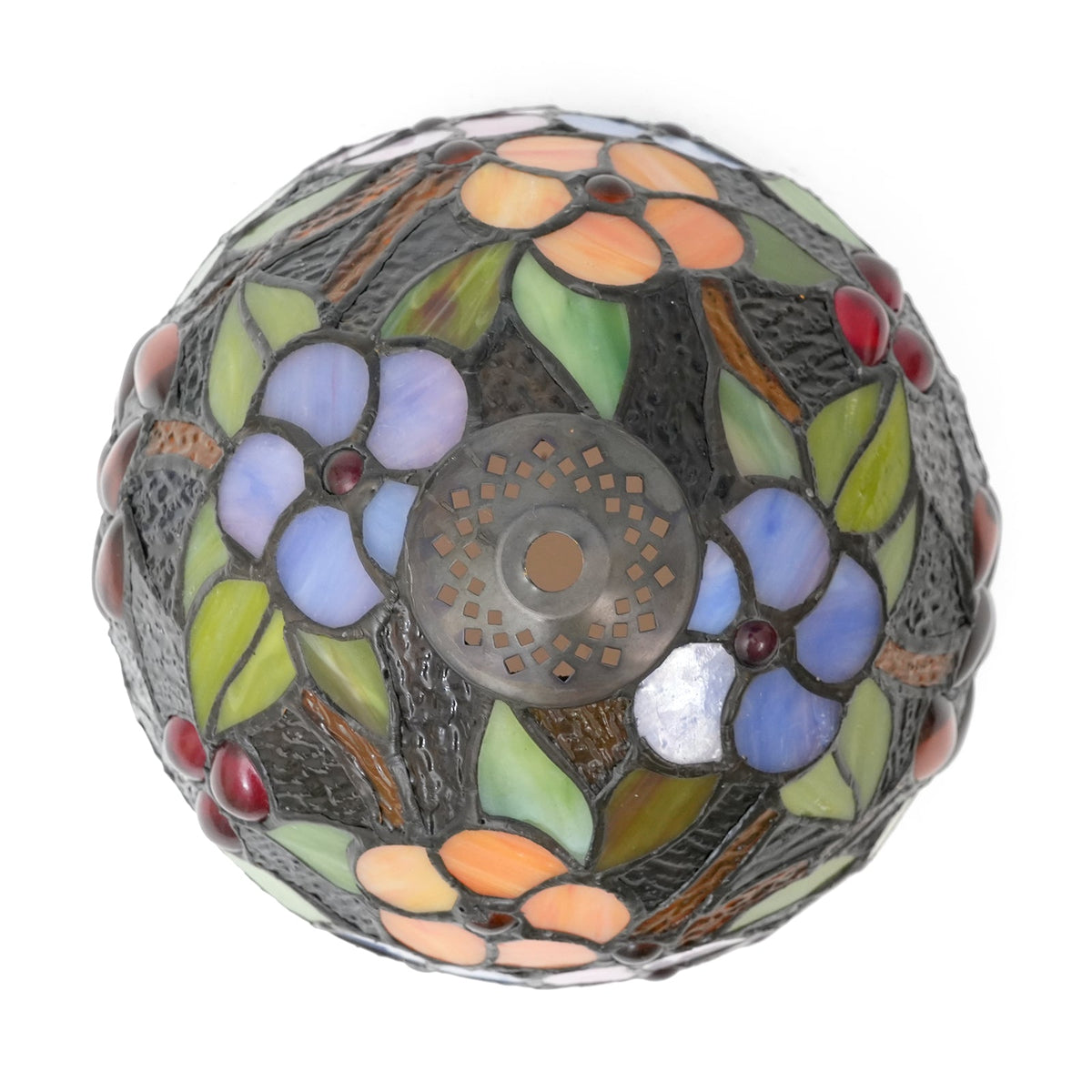 Multicolor Floral Tiffany Style Stained Glass Lampshade