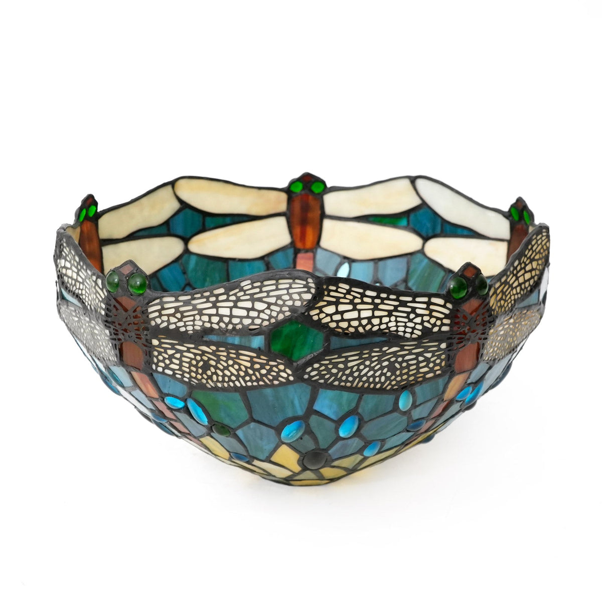 Tiffany Style Dragonfly Stained Glass Lampshade
