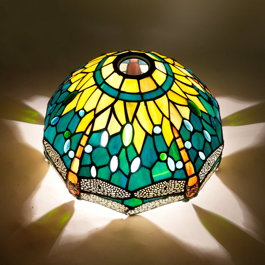 Tiffany Style Dragonfly Stained Glass Lampshade