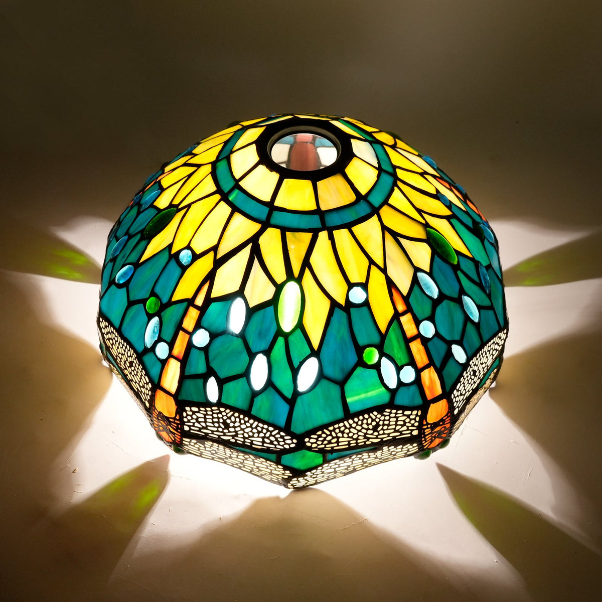 Tiffany Style Dragonfly Stained Glass Lampshade