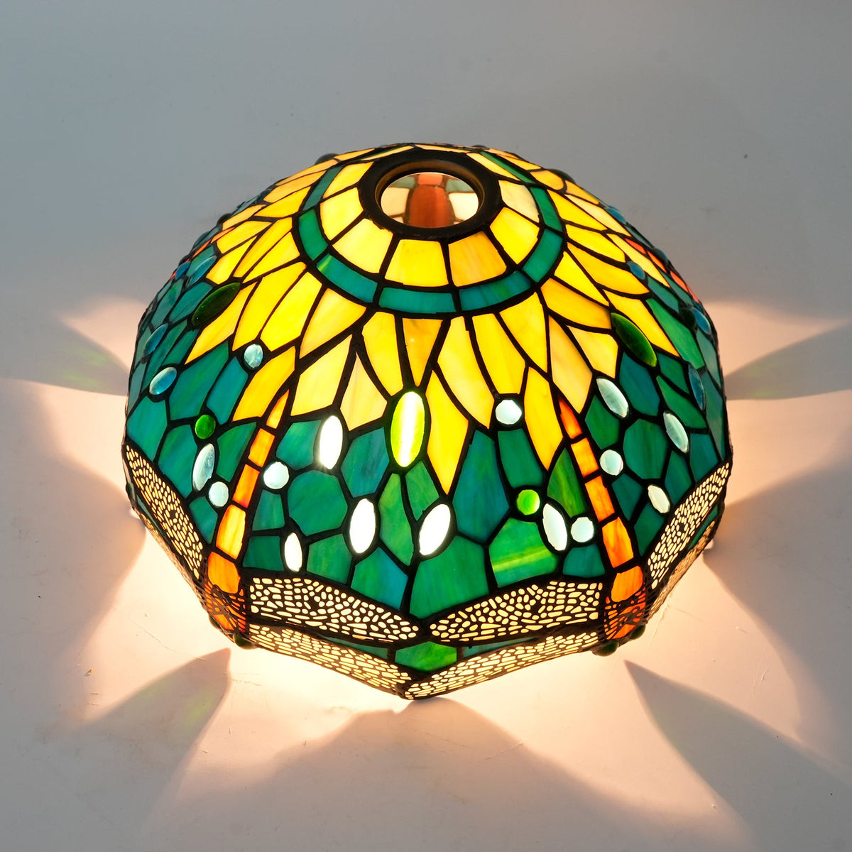 Tiffany Style Dragonfly Stained Glass Lampshade