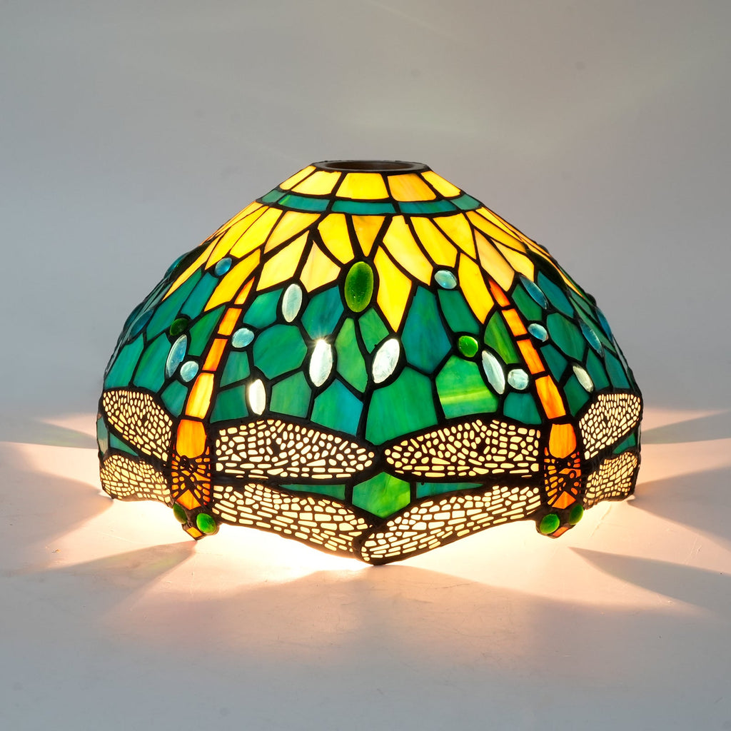 Tiffany Style Dragonfly Stained Glass Lampshade