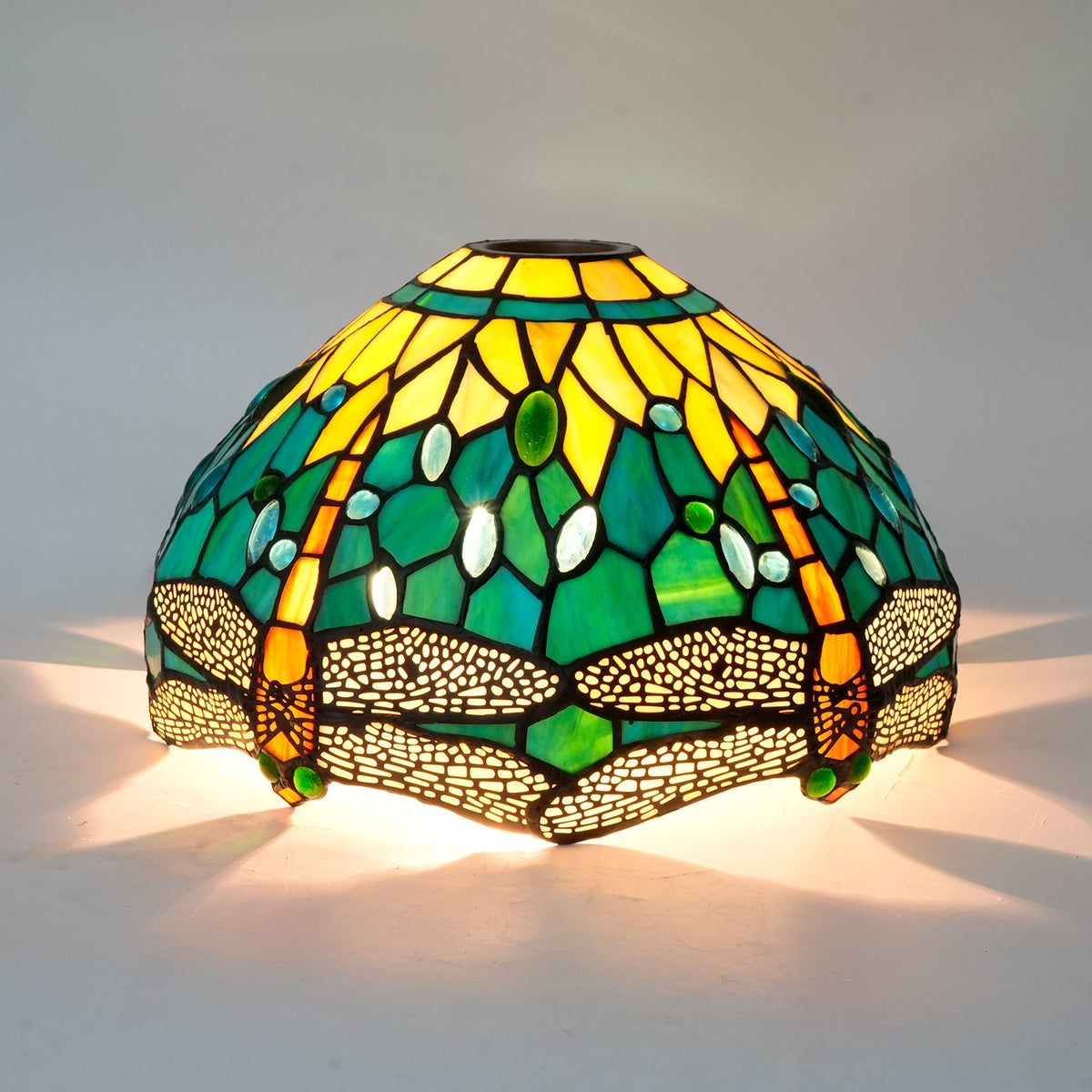 Tiffany Style Dragonfly Stained Glass Lampshade
