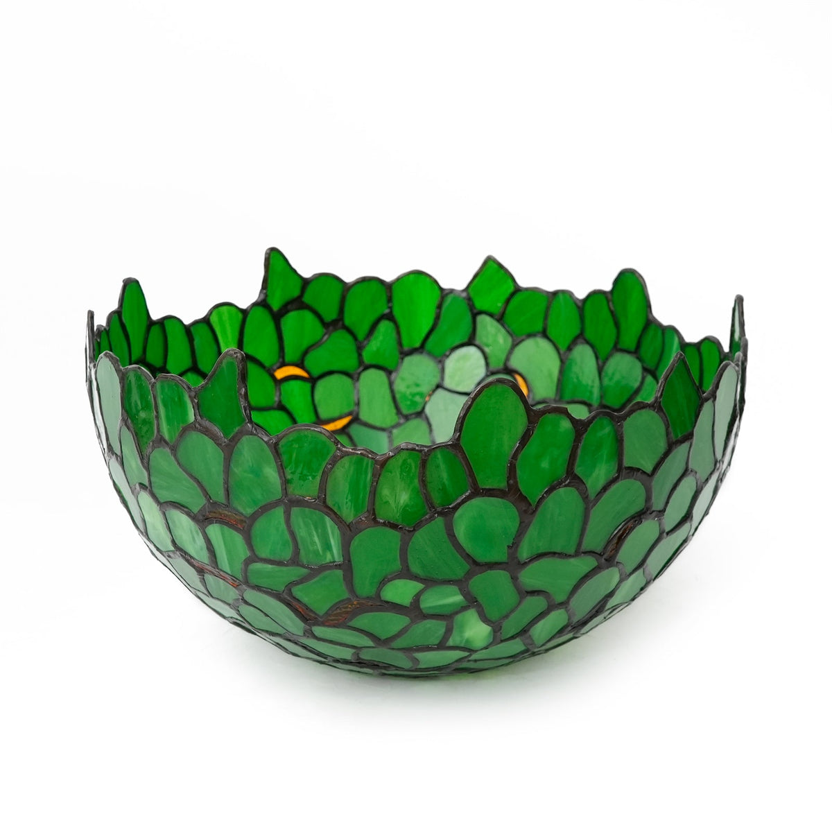 Green Mosaic Tiffany Style Glass Lampshade