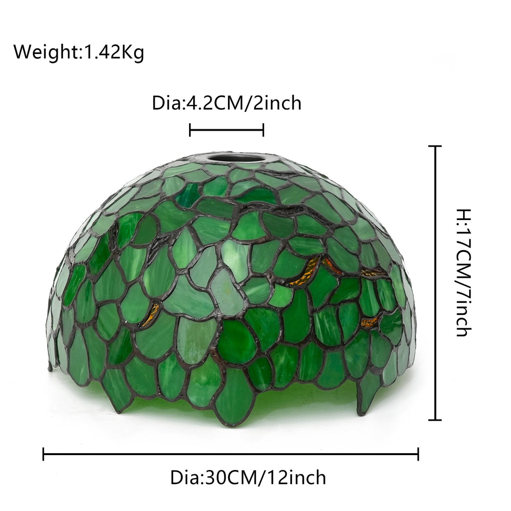 Green Mosaic Tiffany Style Glass Lampshade