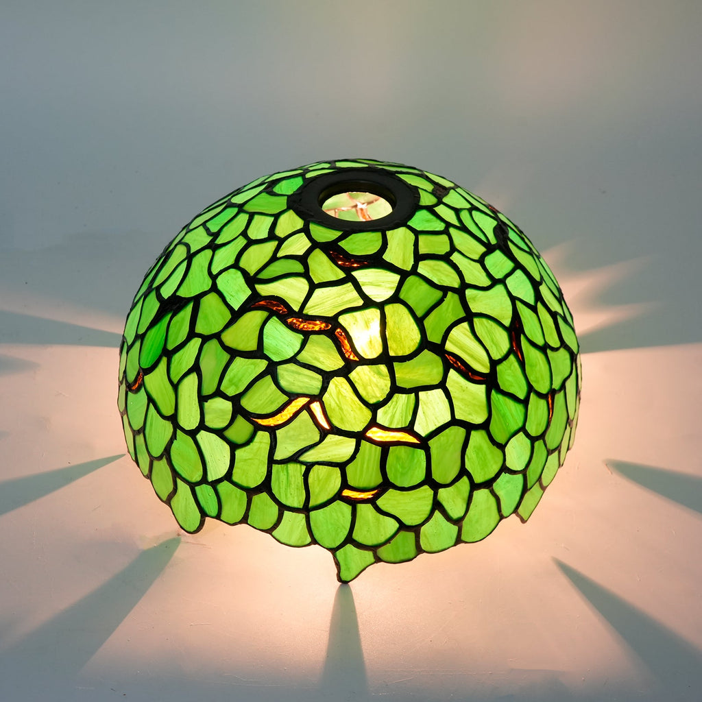 Green Mosaic Tiffany Style Glass Lampshade