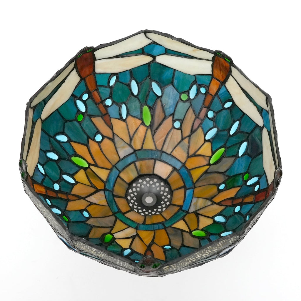 Tiffany Style Dragonfly Stained Glass Lampshade