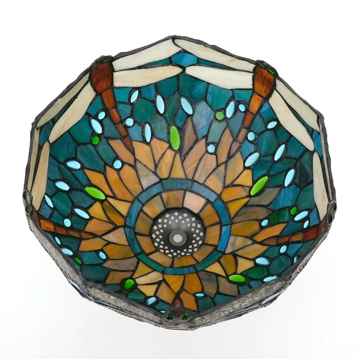 Tiffany Style Dragonfly Stained Glass Lampshade