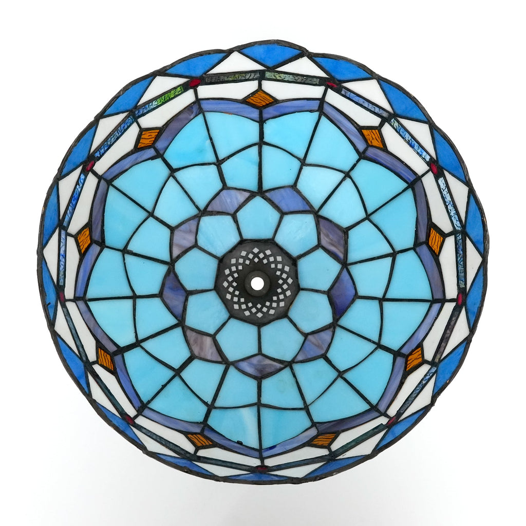 Tiffany Lampshade in Blue and Purple Tinted Glass