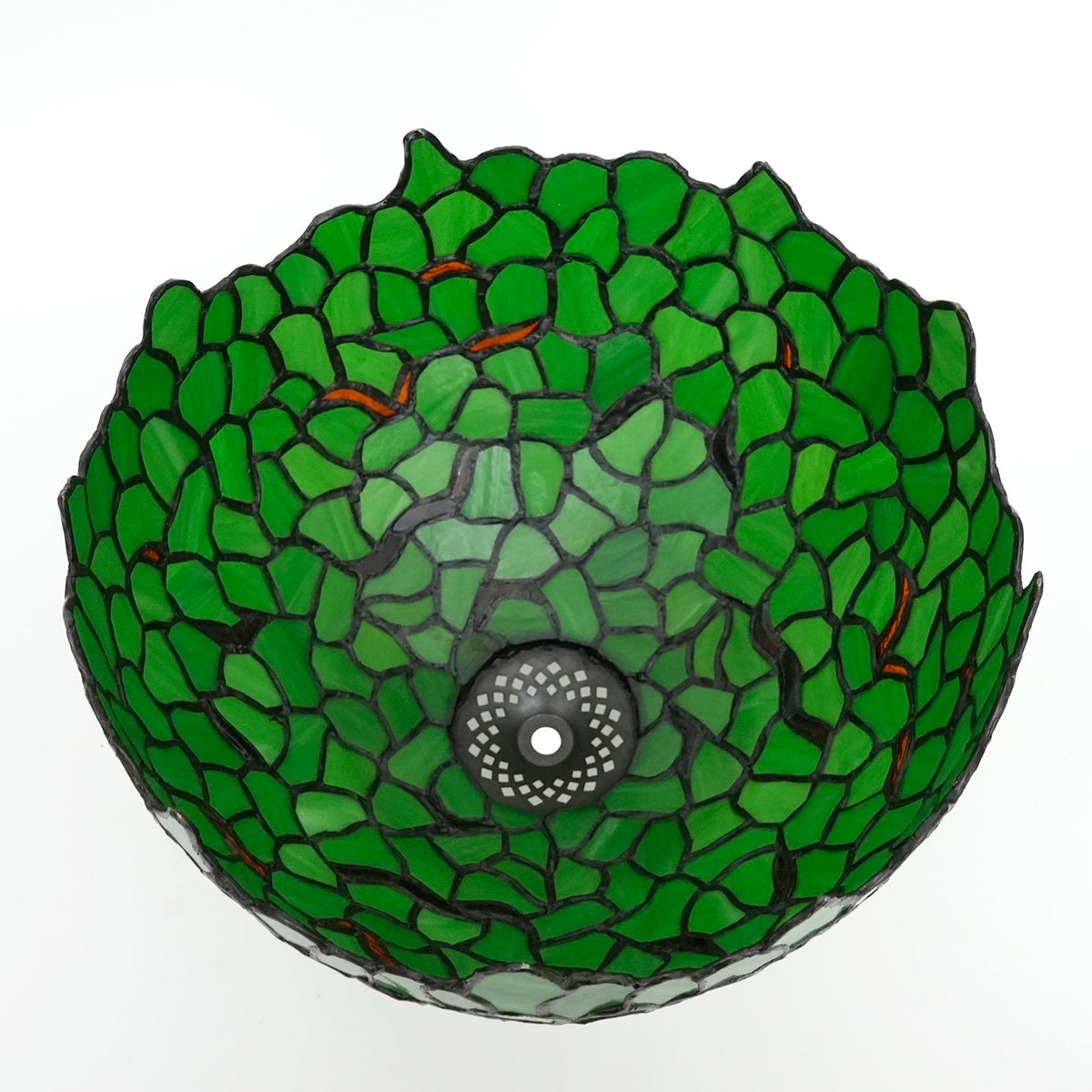 Tiffany Style Lampshade in Green Dragonfly Mosaic Glass