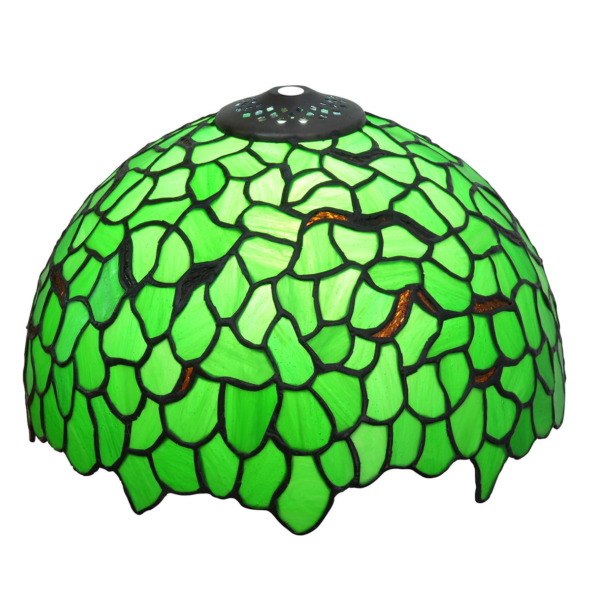 Tiffany Style Lampshade in Green Dragonfly Mosaic Glass